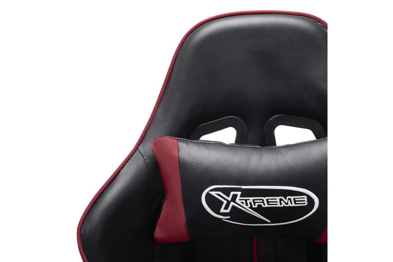 gamingstol med fodstøtte kunstlæder sort og vinrød - Flerfarvet - Balkonmarkise - Markiser - Terrassemarkise