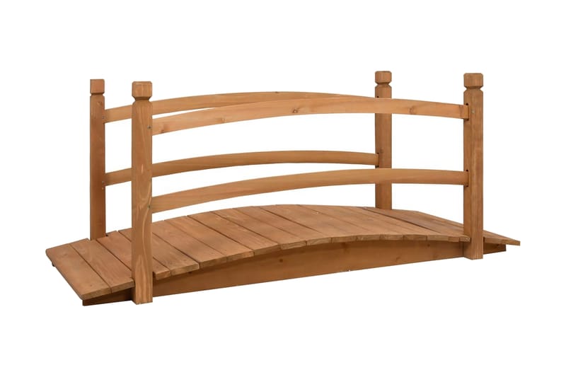 gangbro til haven 140x60x60 cm massivt fyrretræ - Brun - Havemøbler - Solafskærmning - Markiser - Balkonmarkise