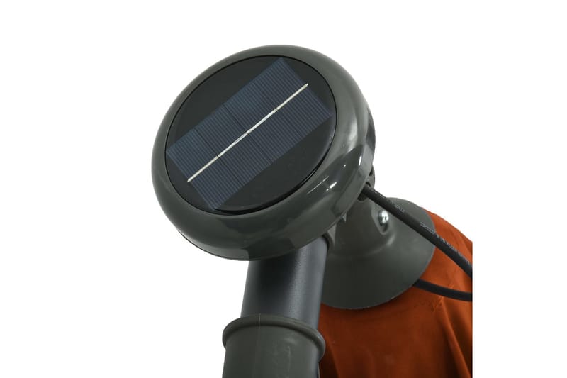 hængeparasol med LED-lys og stålstang terrakotta - Orange - Havemøbler - Solafskærmning - Markiser - Balkonmarkise