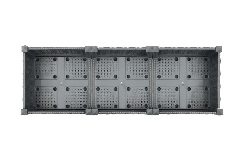 højbed 120x40x23 cm polypropylen - Grå - Havemøbler - Solafskærmning - Markiser - Balkonmarkise