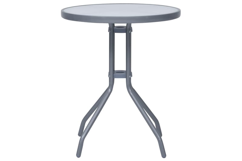 havebord 60 cm stål og glas lysegrå - Grå - Havemøbler - Solafskærmning - Markiser - Balkonmarkise