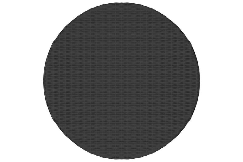 havebord 70x70x73 cm polyrattan sort - Sort - Balkonmarkise - Markiser - Terrassemarkise