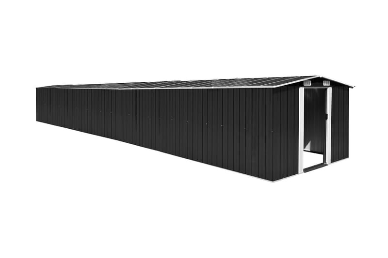 haveskur 257x997x178 cm galvaniseret stål antracitgrå - Antracit - Havemøbler - Solafskærmning - Markiser - Balkonmarkise