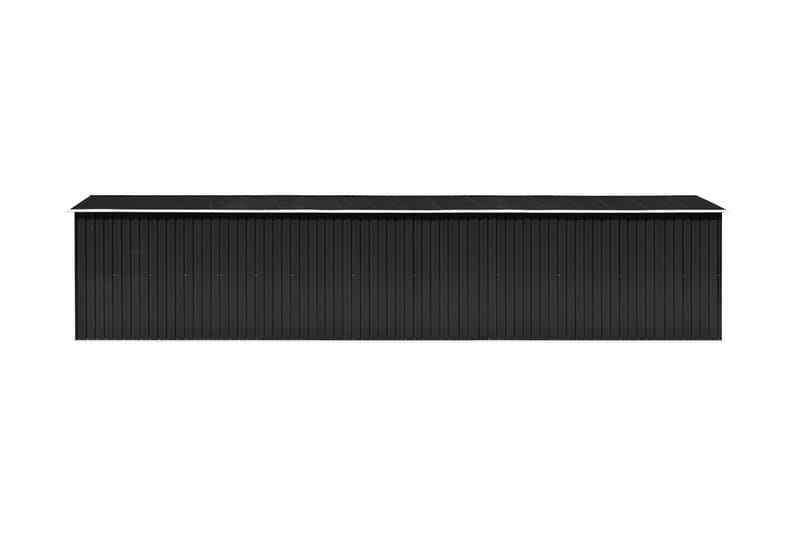 haveskur 257x997x178 cm galvaniseret stål antracitgrå - Antracit - Havemøbler - Solafskærmning - Markiser - Balkonmarkise