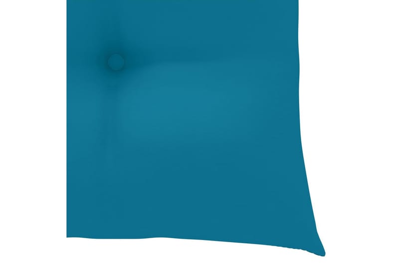 havestole 2 stk. med lyseblå hynder massivt teaktræ - Blå - Balkonmarkise - Markiser - Terrassemarkise