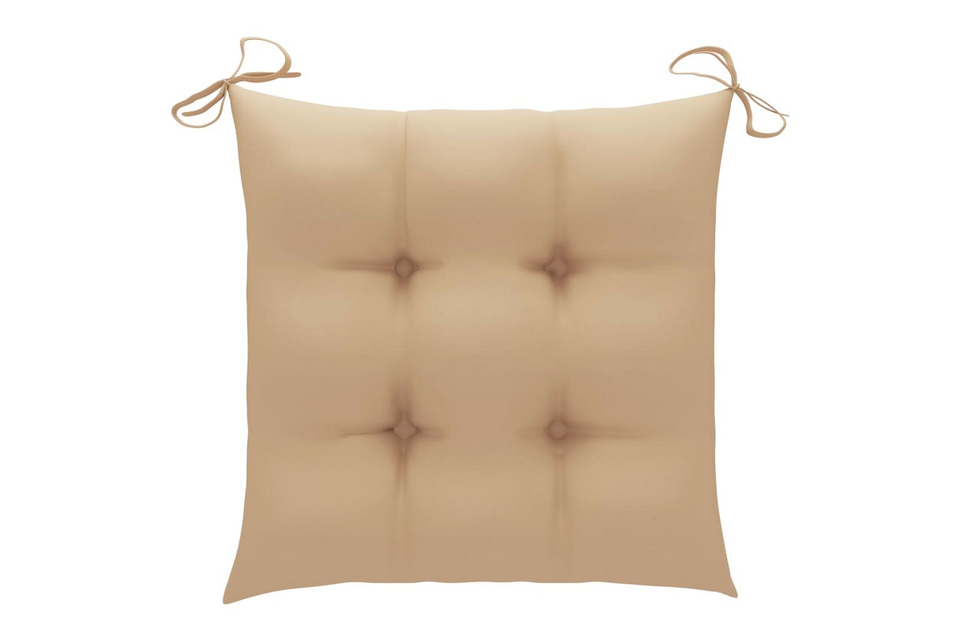 havestole med beige hynder 6 stk. massivt teaktræ - Beige - Havemøbler - Solafskærmning - Markiser - Balkonmarkise