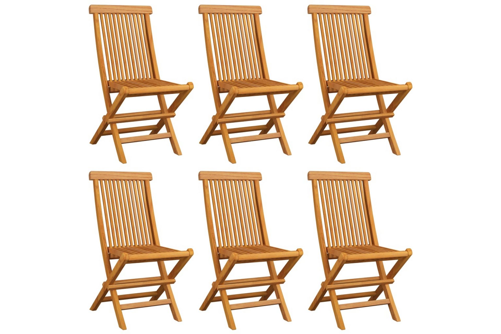 havestole med beige hynder 6 stk. massivt teaktræ - Beige - Havemøbler - Solafskærmning - Markiser - Balkonmarkise