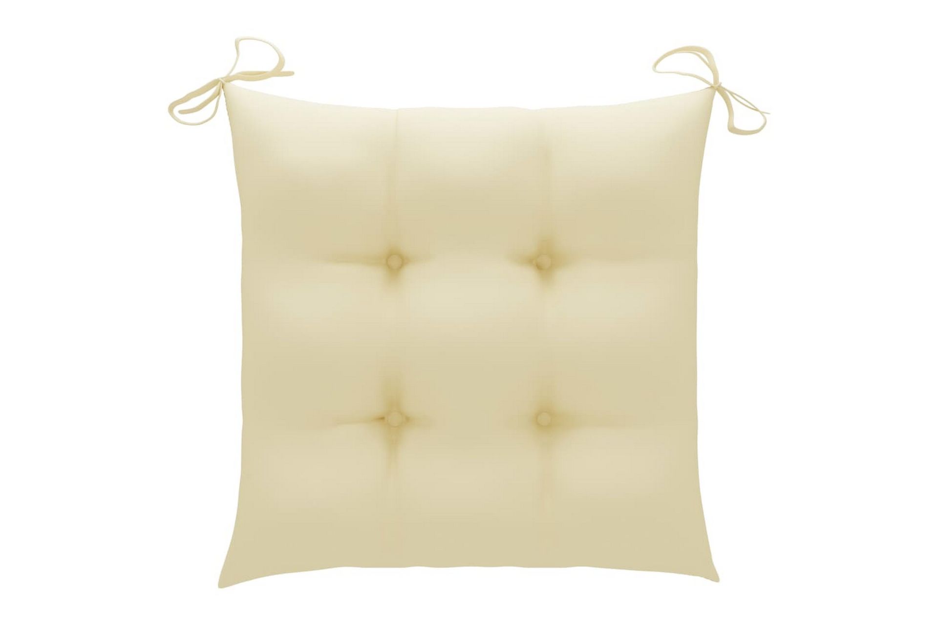 havestole med cremefarvede hynder 4 stk. massivt teaktræ - Creme - Havemøbler - Solafskærmning - Markiser - Balkonmarkise