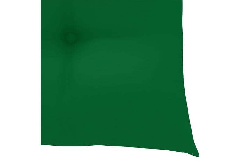 havestole med grønne hynder 4 stk. massivt teaktræ - Grøn - Balkonmarkise - Markiser - Terrassemarkise
