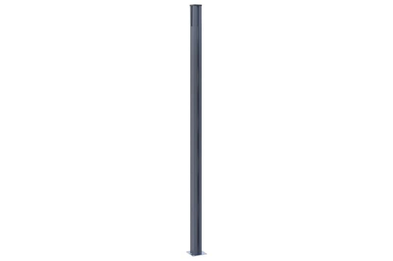 hegnspæle 2 stk. 185 cm aluminium mørkegrå - Balkonmarkise - Markiser - Terrassemarkise