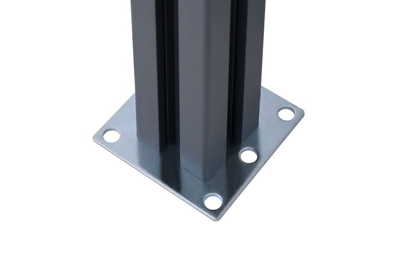 hegnspæle 2 stk. 185 cm aluminium mørkegrå - Havemøbler - Solafskærmning - Markiser - Balkonmarkise