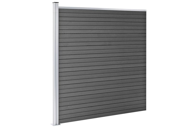 hegnspanel 175x186 cm WPC sort - Sort - Havemøbler - Solafskærmning - Markiser - Balkonmarkise