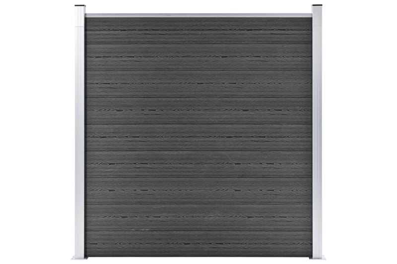 hegnspanel 180x186 cm WPC sort - Sort - Havemøbler - Solafskærmning - Markiser - Balkonmarkise