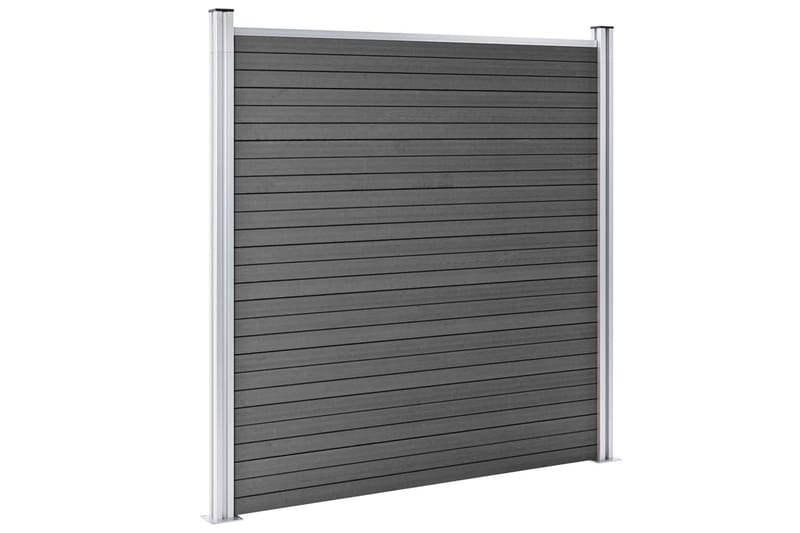 hegnspanel 180x186 cm WPC sort - Sort - Havemøbler - Solafskærmning - Markiser - Balkonmarkise