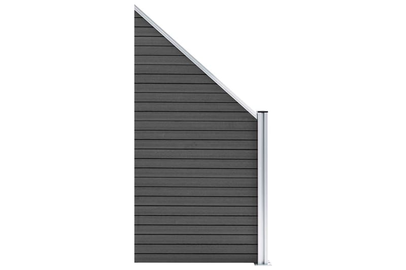 hegnspanel 95x(105-180) cm WPC sort - Sort - Havemøbler - Solafskærmning - Markiser - Balkonmarkise