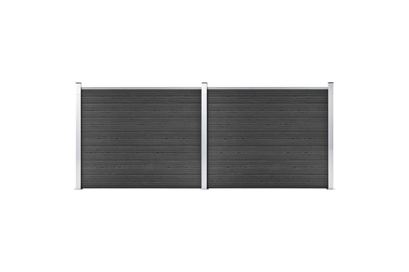 hegnspanelsæt 353x146 cm WPC grå - Grå - Havemøbler - Solafskærmning - Markiser - Balkonmarkise