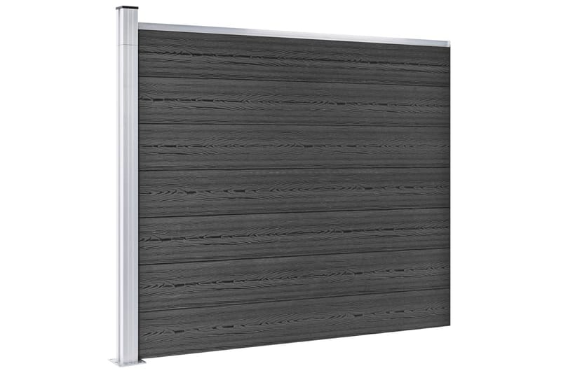 hegnspanelsæt 353x146 cm WPC grå - Grå - Havemøbler - Solafskærmning - Markiser - Balkonmarkise