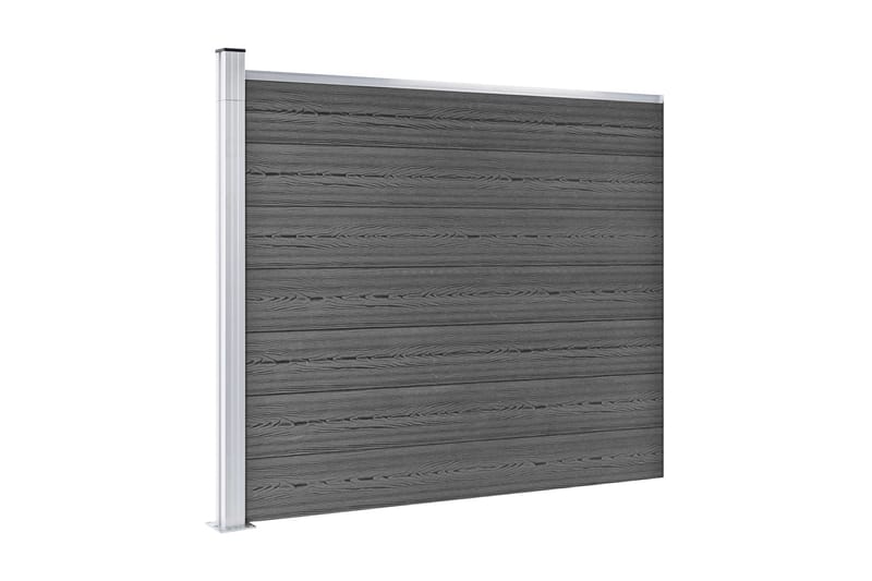 hegnspanelsæt 526x146 cm WPC sort - Sort - Havemøbler - Solafskærmning - Markiser - Balkonmarkise