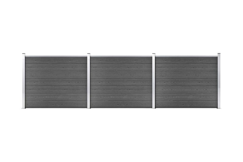 hegnspanelsæt 526x146 cm WPC sort - Sort - Havemøbler - Solafskærmning - Markiser - Balkonmarkise