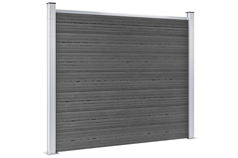 hegnspanelsæt 526x146 cm WPC sort - Sort - Havemøbler - Solafskærmning - Markiser - Balkonmarkise