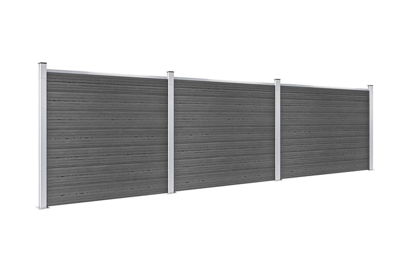 hegnspanelsæt 526x146 cm WPC sort - Sort - Havemøbler - Solafskærmning - Markiser - Balkonmarkise