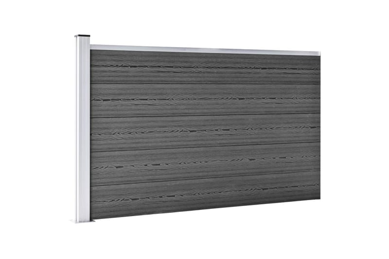 hegnspanelsæt 699x105 cm WPC sort - Sort - Havemøbler - Solafskærmning - Markiser - Balkonmarkise