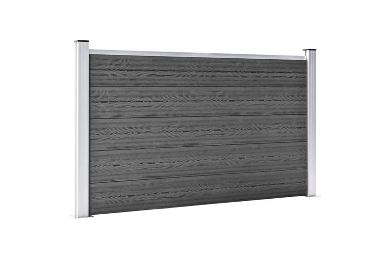hegnspanelsæt 699x105 cm WPC sort - Sort - Havemøbler - Solafskærmning - Markiser - Balkonmarkise