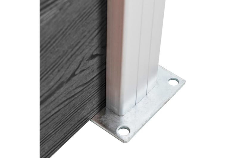 hegnspanelsæt 699x105 cm WPC sort - Sort - Havemøbler - Solafskærmning - Markiser - Balkonmarkise