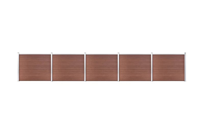 hegnspanelsæt 872x146 cm WPC brun - Brun - Balkonmarkise - Markiser - Terrassemarkise