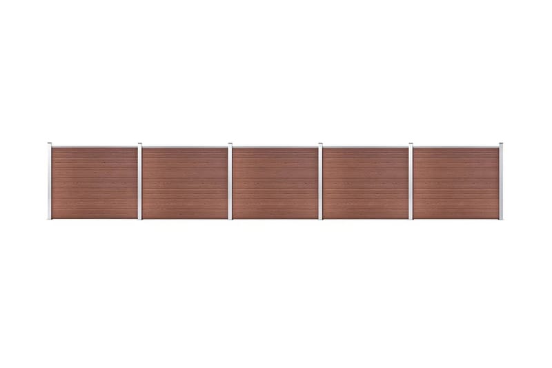hegnspanelsæt 872x146 cm WPC brun - Brun - Havemøbler - Solafskærmning - Markiser - Balkonmarkise
