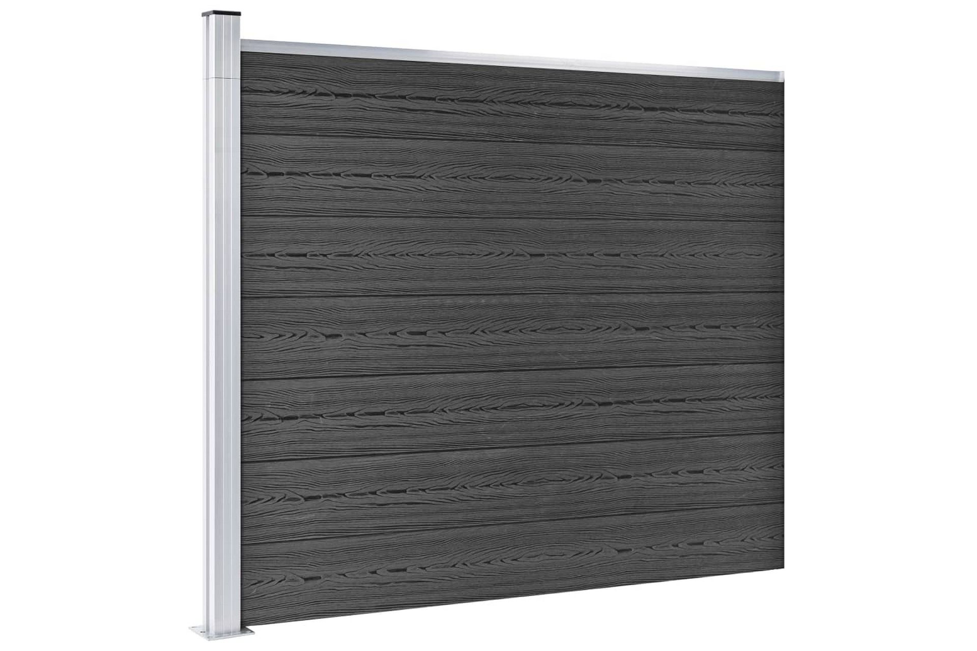 hegnspanelsæt 872x146 cm WPC grå - Grå - Havemøbler - Solafskærmning - Markiser - Balkonmarkise