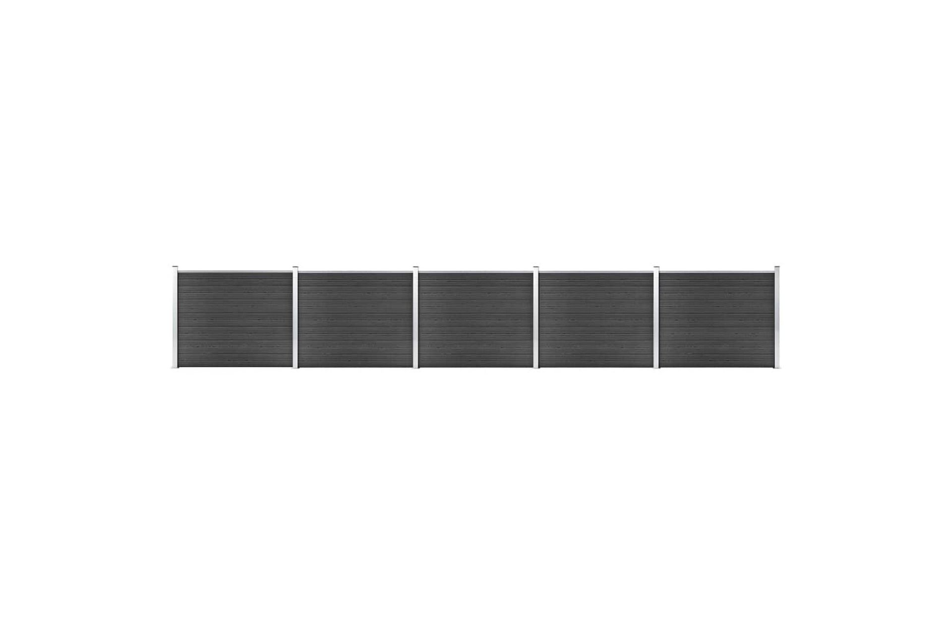 hegnspanelsæt 872x146 cm WPC grå - Grå - Havemøbler - Solafskærmning - Markiser - Balkonmarkise