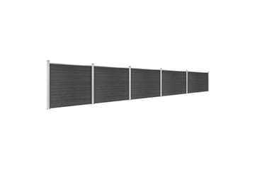 hegnspanelsæt 872x146 cm WPC grå - Grå - Havemøbler - Solafskærmning - Markiser - Balkonmarkise