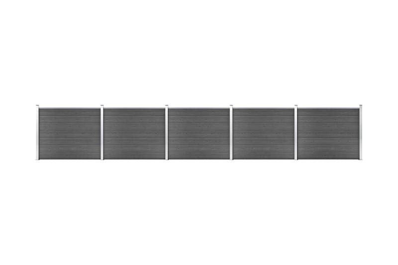 hegnspanelsæt 872x146 cm WPC sort - Sort - Balkonmarkise - Markiser - Terrassemarkise