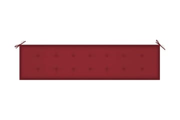 hynde til havebænk 200x50x4 cm stof vinrød - Rød - Havemøbler - Solafskærmning - Markiser - Balkonmarkise