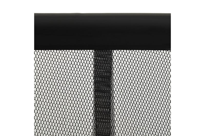 insektskærm til dør med netgardin i 4 dele 120x240 cm sort - Sort - Balkonmarkise - Markiser - Terrassemarkise