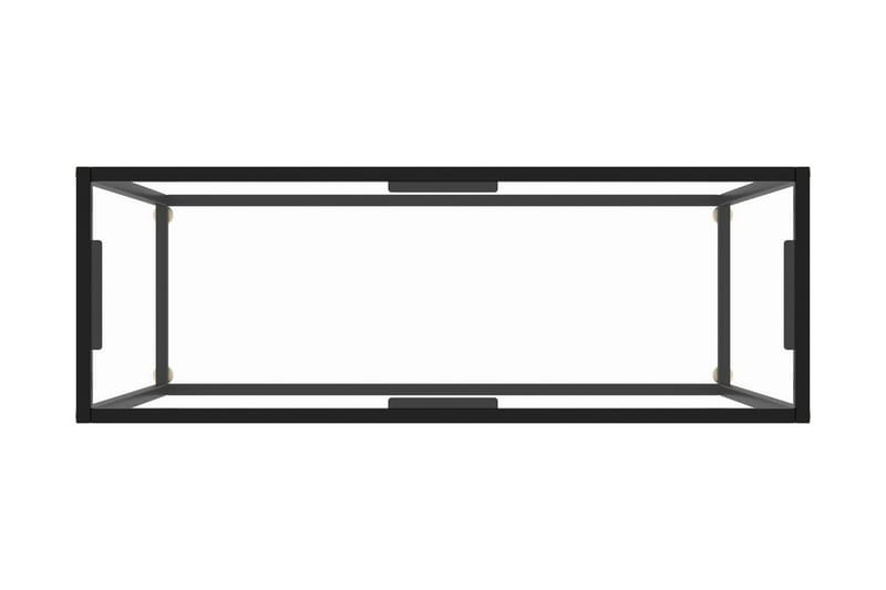 konsolbord 100x35x75 cm hærdet glas transparent - gennemsigtig - Havemøbler - Solafskærmning - Markiser - Balkonmarkise