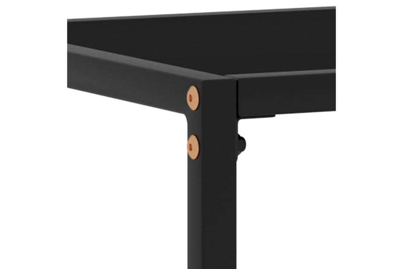 konsolbord 120x35x75 cm hærdet glas sort - Sort - Havemøbler - Solafskærmning - Markiser - Balkonmarkise