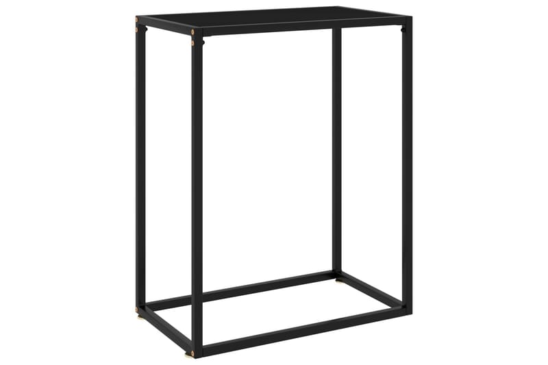 konsolbord 60x35x75 cm hærdet glas sort - Sort - Balkonmarkise - Markiser - Terrassemarkise