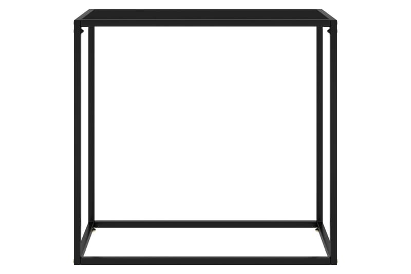 konsolbord 80x35x75 cm hærdet glas sort - Sort - Havemøbler - Solafskærmning - Markiser - Balkonmarkise