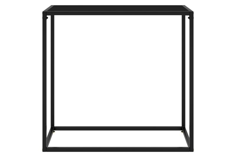 konsolbord 80x35x75 cm hærdet glas sort - Sort - Balkonmarkise - Markiser - Terrassemarkise
