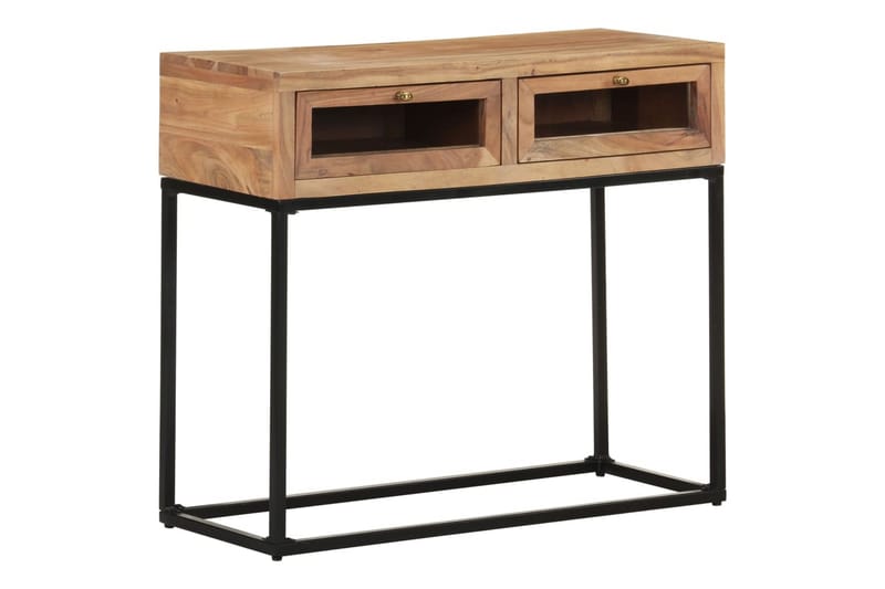 konsolbord 90x35x76 cm massivt akacietræ - Brun - Havemøbler - Solafskærmning - Markiser - Balkonmarkise
