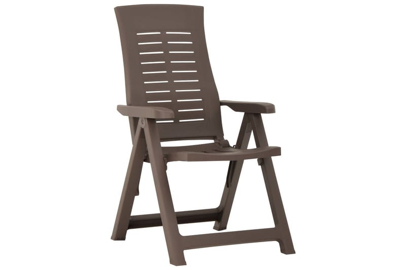 lænestole til haven 2 stk. plastik mokkafarvet - Brun - Balkonmarkise - Markiser - Terrassemarkise