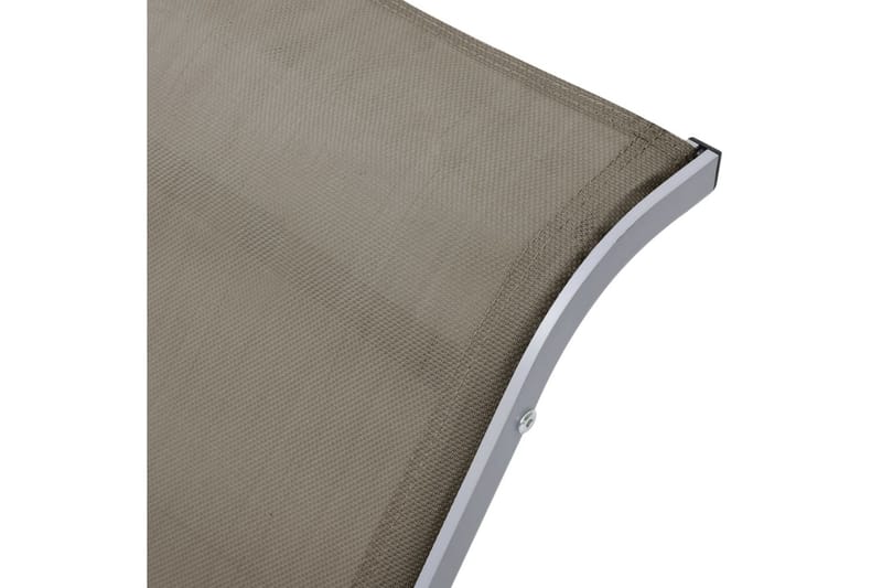 liggestol textilene og aluminium gråbrun - Gråbrun - Balkonmarkise - Markiser - Terrassemarkise