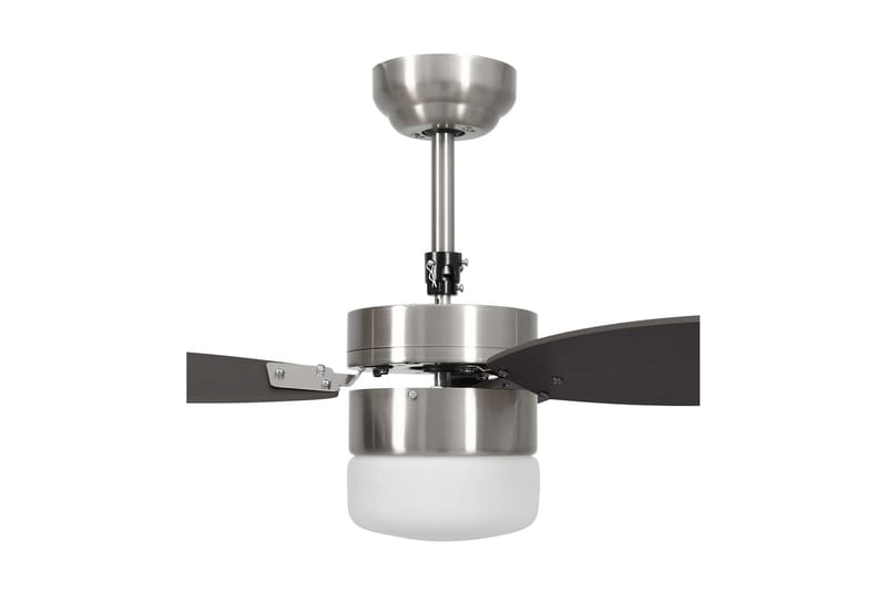 loftventilator med lampe og fjernbetjening 76 cm mørkebrun - Brun - Havemøbler - Solafskærmning - Markiser - Balkonmarkise