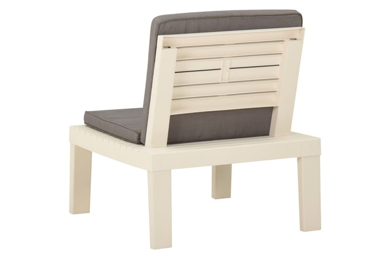 loungestol til haven med hynde plastik hvid - Hvid - Balkonmarkise - Markiser - Terrassemarkise