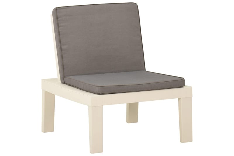 loungestol til haven med hynde plastik hvid - Hvid - Balkonmarkise - Markiser - Terrassemarkise
