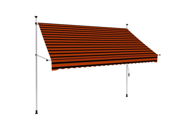 manuel foldemarkise 250 cm orange og brun - Flerfarvet - Vinduesmarkise - Markiser