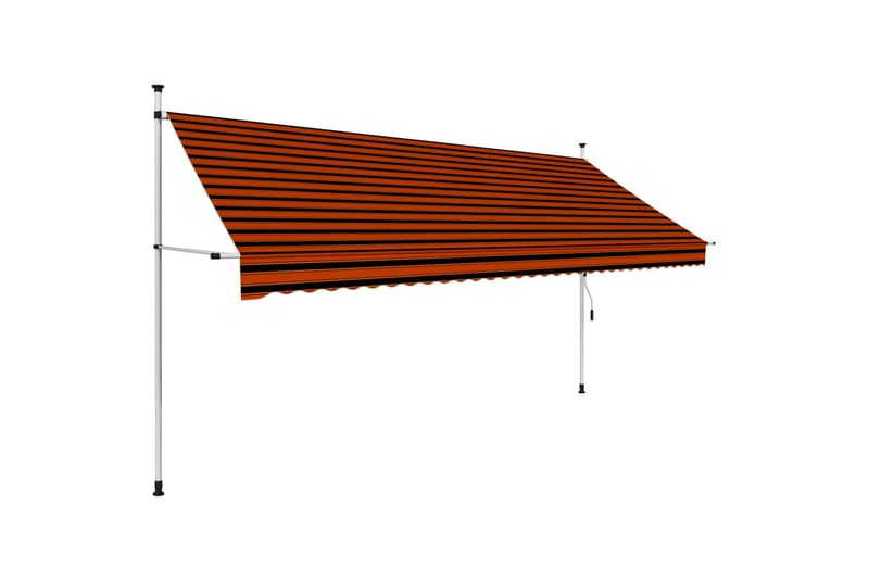 manuel foldemarkise 350 cm orange og brun - Flerfarvet - Balkonmarkise - Markiser - Terrassemarkise