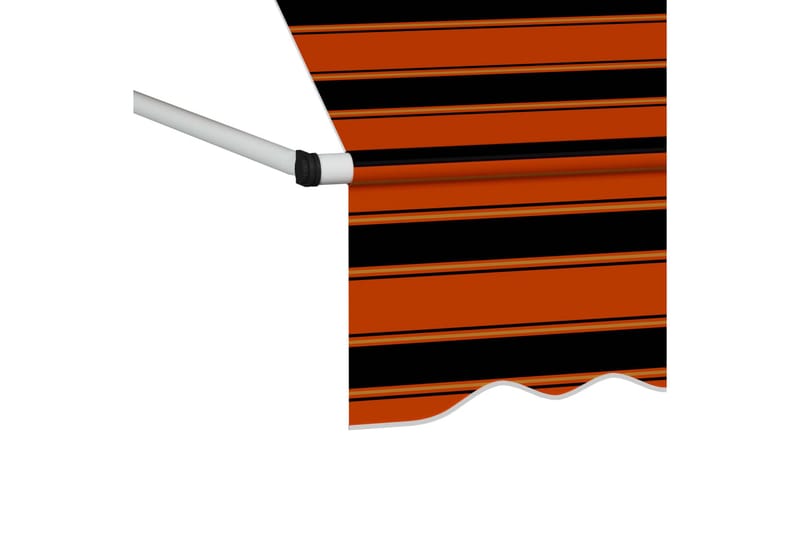 manuel foldemarkise 400 cm orange og brun - Flerfarvet - Balkonmarkise - Markiser - Terrassemarkise